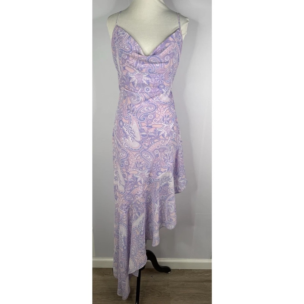 Lovers + Friends Keoni
Asymmetrical Dress in Purple Paisley
